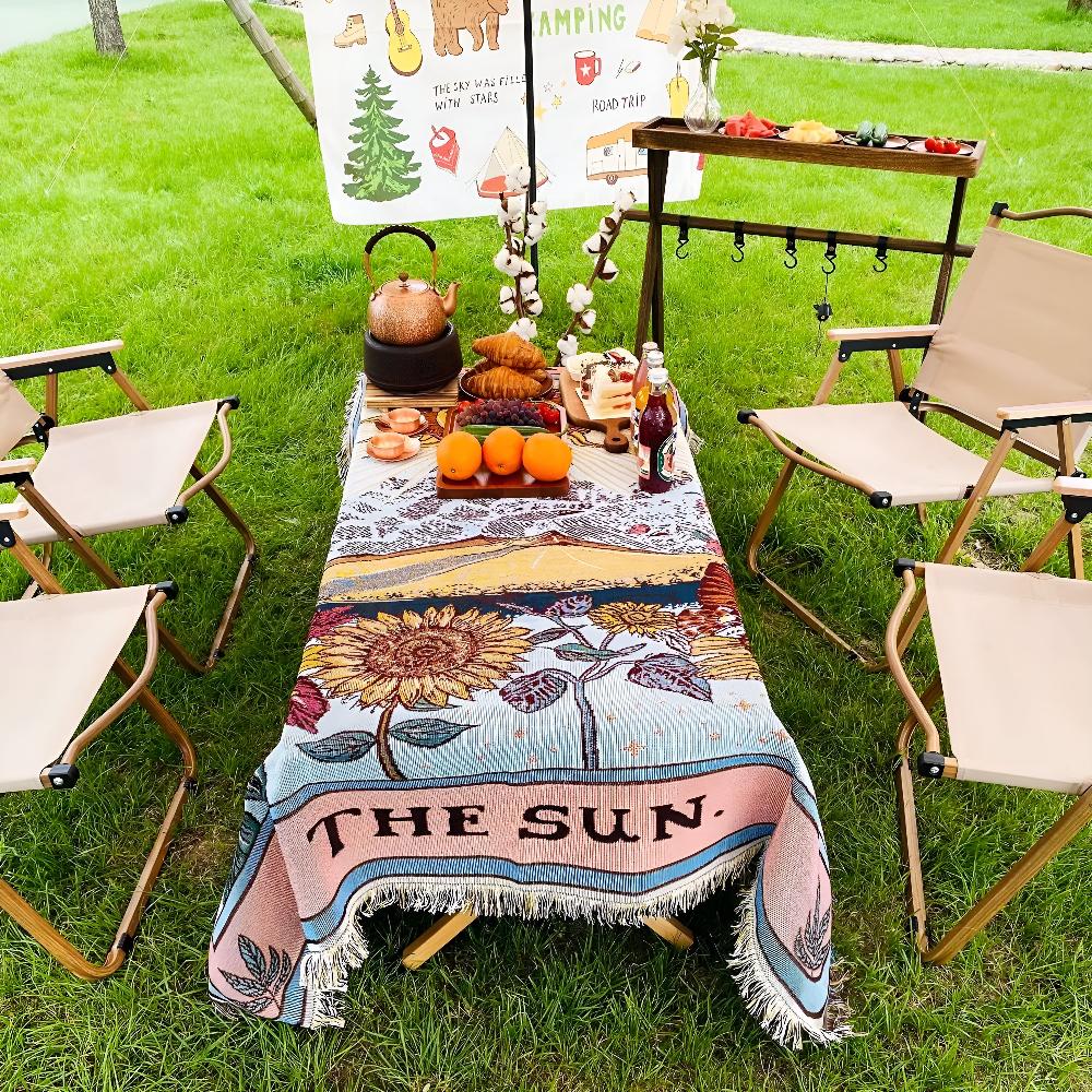 SunWeave™ – Boho Zon Tapestry Deken – Decoratieve Wand Plaid