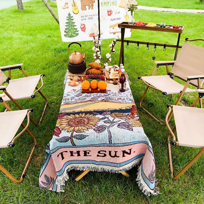 SunWeave™ – Boho Zon Tapestry Deken – Decoratieve Wand Plaid