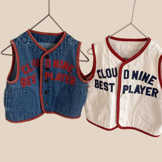 PlayAce™ – Baseball Gilet met Cloud Nine Borduring – Unisex Kinder Bodywarmer