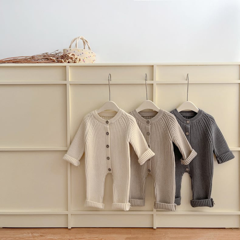 Woolberry™ – Zachte Gebreide Romper – Warme Knusheid voor Baby’s