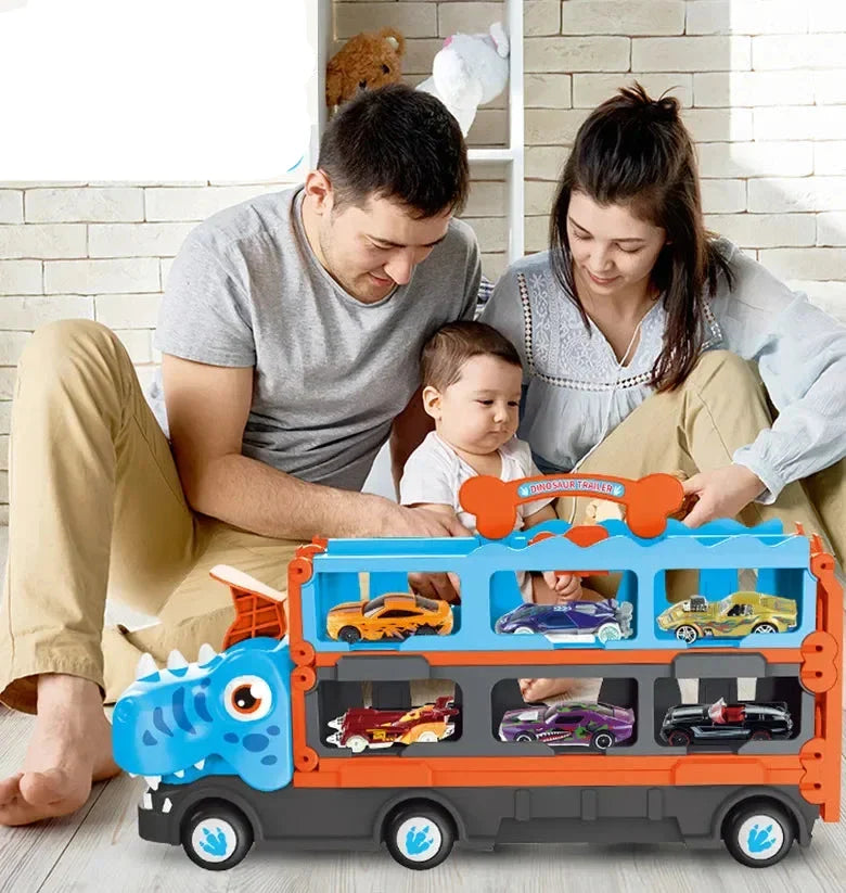 TurboTrek Dino™ – Speelgoedtruck met racebaan - Speelgoed dino