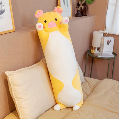 SnugBuddy™ – Langwerpig Kussen met Cartoonprint – Zachte Knuffelsteun