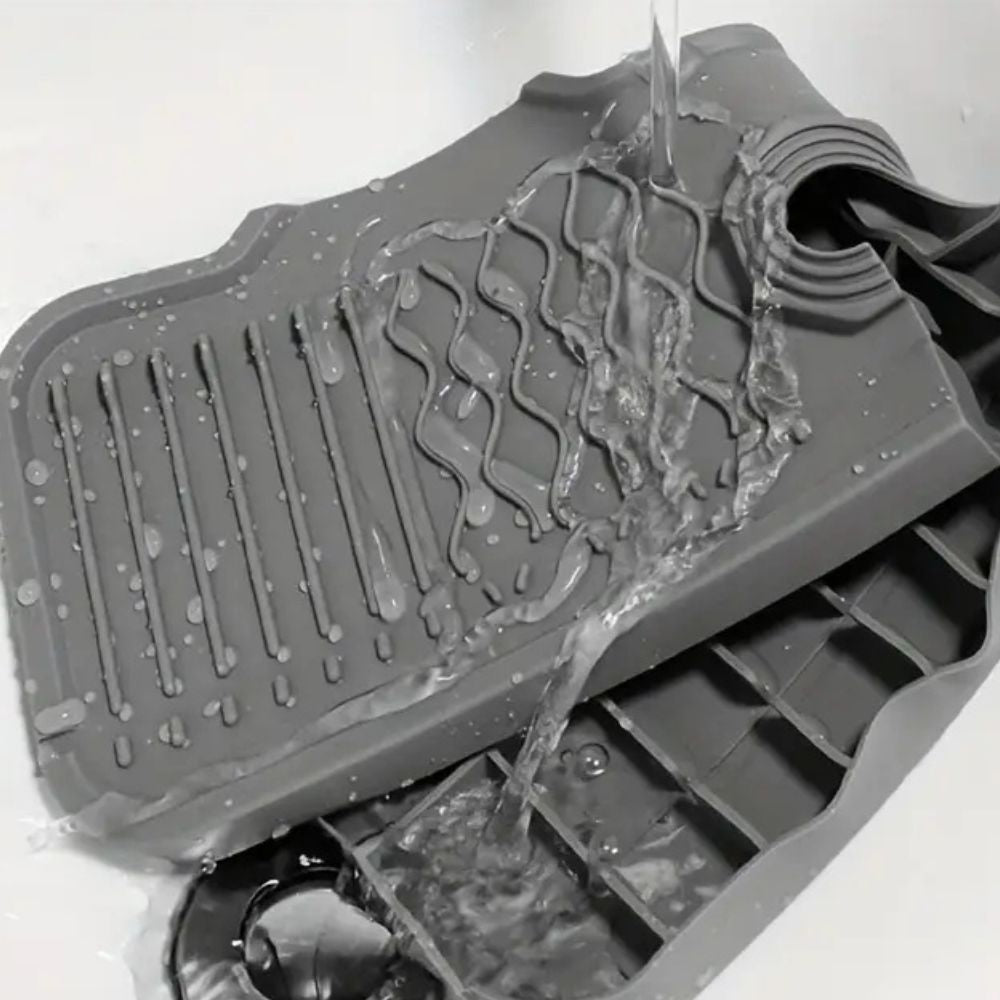 Aeris Gootsteenmat - Rubber, Waterafvoer met 5° Helling 4