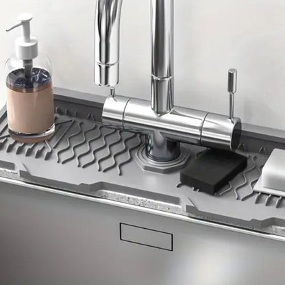 Aeris Gootsteenmat - Rubber, Waterafvoer met 5° Helling 5