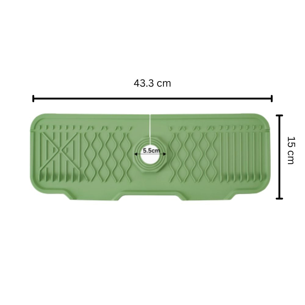 Aeris Gootsteenmat - Rubber, Waterafvoer met 5° Helling 6