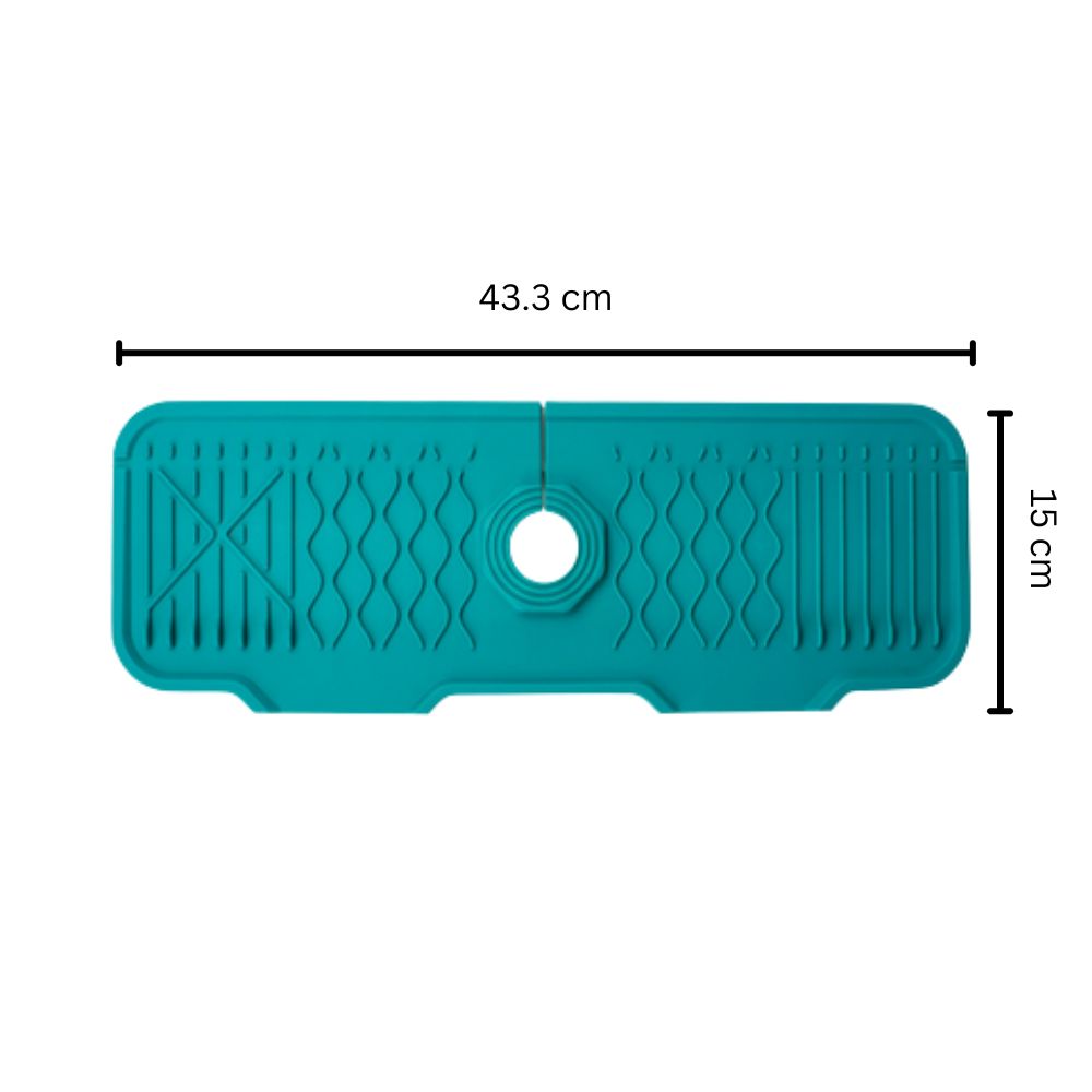 Aeris Gootsteenmat - Rubber, Waterafvoer met 5° Helling 7