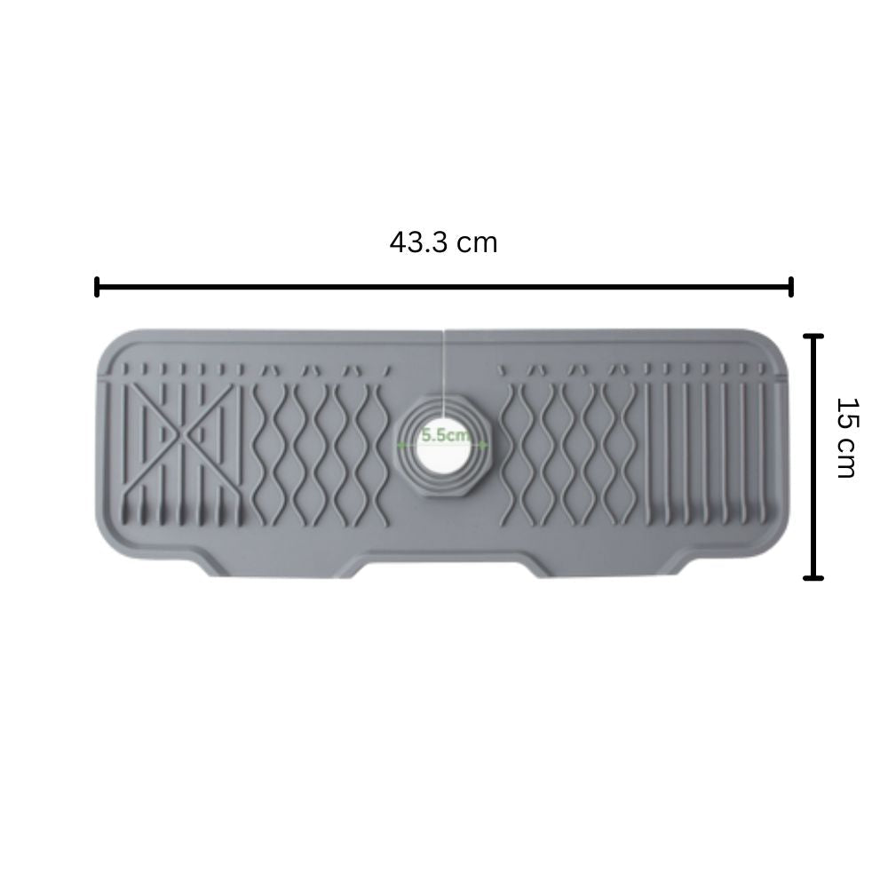 Aeris Gootsteenmat - Rubber, Waterafvoer met 5° Helling 8