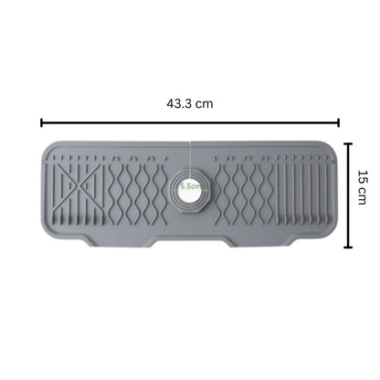 Aeris Gootsteenmat - Rubber, Waterafvoer met 5° Helling 8