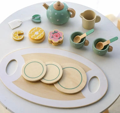 TeaTales™ – Houten Middagtheeset voor Kinderen – Rollenspel & Creatieve Ontwikkeling