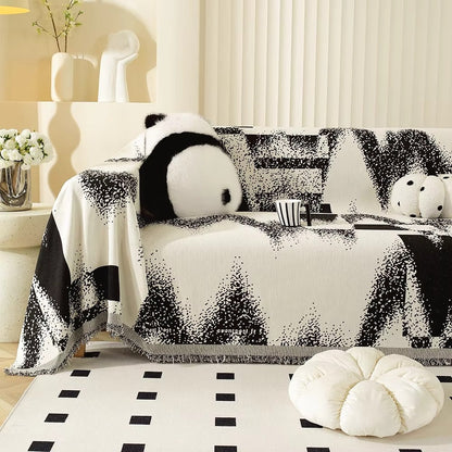 Alera Bankhoes - Chenille, Abstract Design met Franjes 1