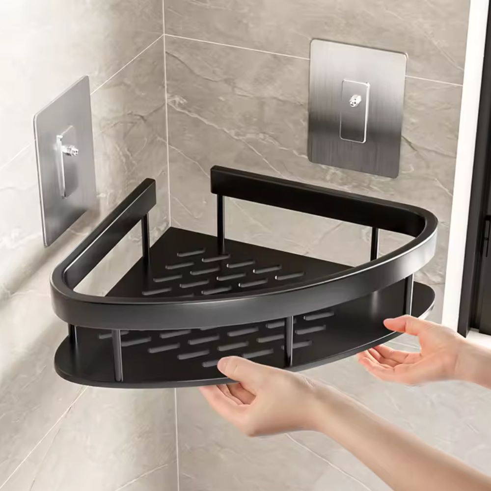 AlumaCurveShelf™ – Roestvrije Aluminium Doucheplank – Zelfklevende Wand Organizer