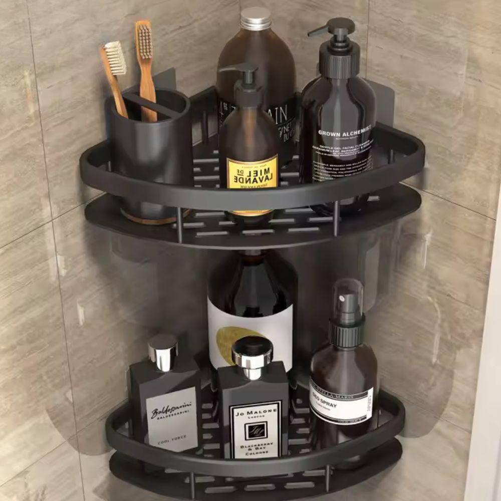 AlumaCurveShelf™ – Roestvrije Aluminium Doucheplank – Zelfklevende Wand Organizer