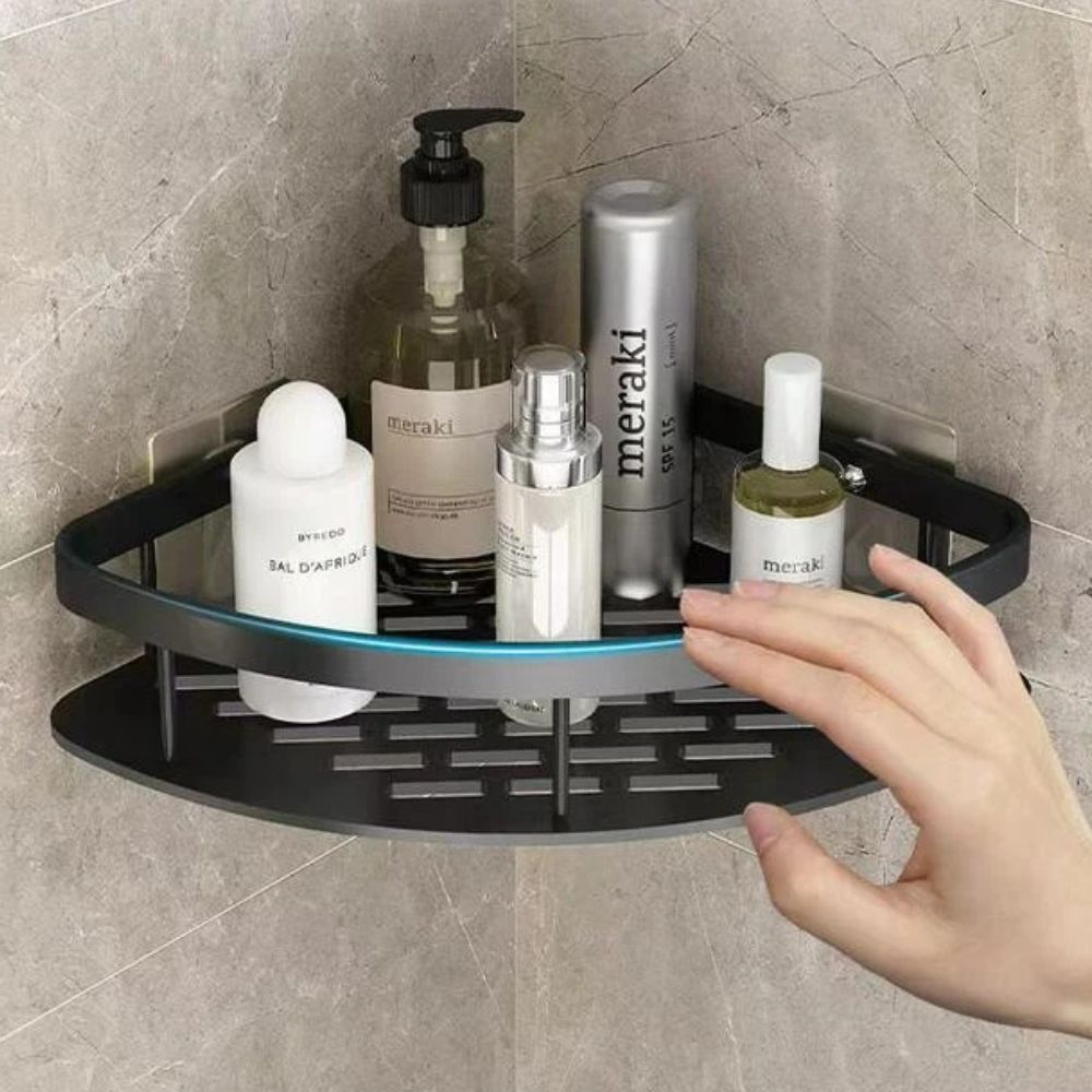 AlumaCurveShelf™ – Roestvrije Aluminium Doucheplank – Zelfklevende Wand Organizer