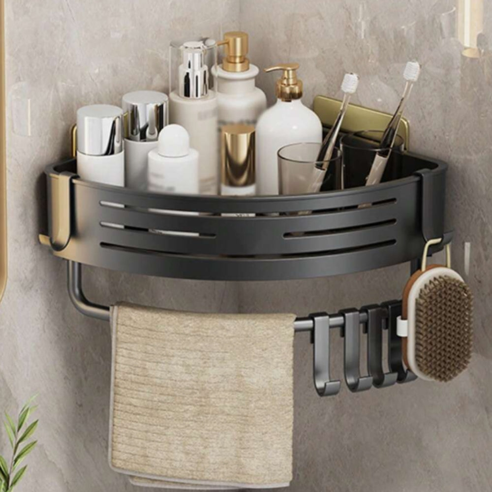 CornerAlumaRack™ – Zelfklevend Hoek Douche Rek – Roestbestendige Badkamer Organizer