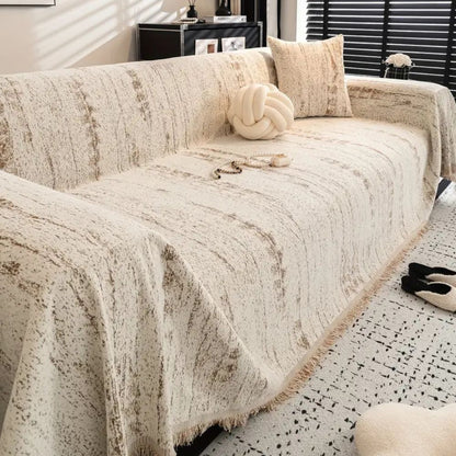 Amandel Crest Bankhoes - Luxe Chenille, Comfortabel en Stijlvol 3