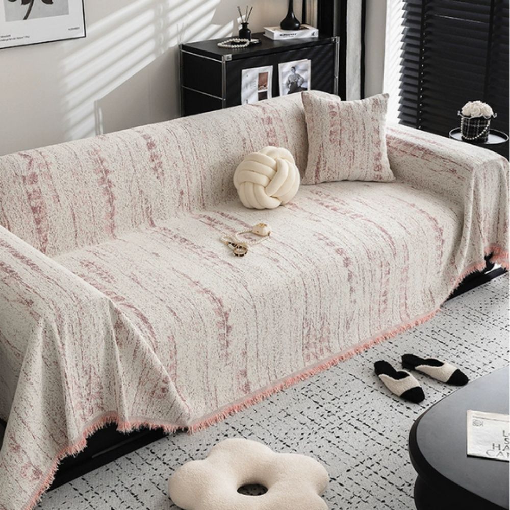 Amandel Crest Bankhoes - Luxe Chenille, Comfortabel en Stijlvol 7