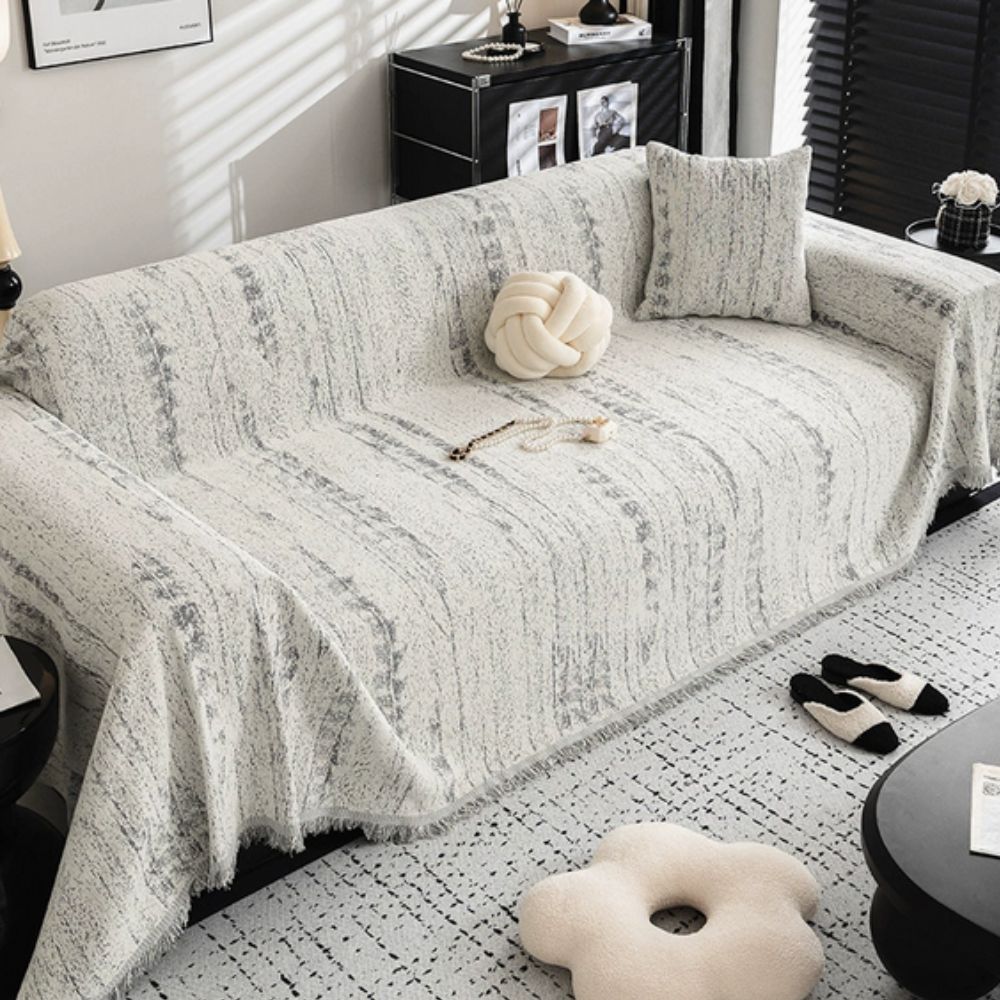 Amandel Crest Bankhoes - Luxe Chenille, Comfortabel en Stijlvol 8