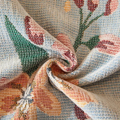 Amara Bankhoes - Omkeerbaar Chenille, Elegant Bloemenpatroon 6