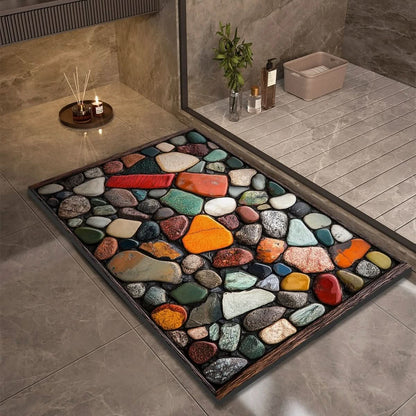 AquaSafe Badmat - Antislip Diatomeeënaarde, Sneldrogend Design 1