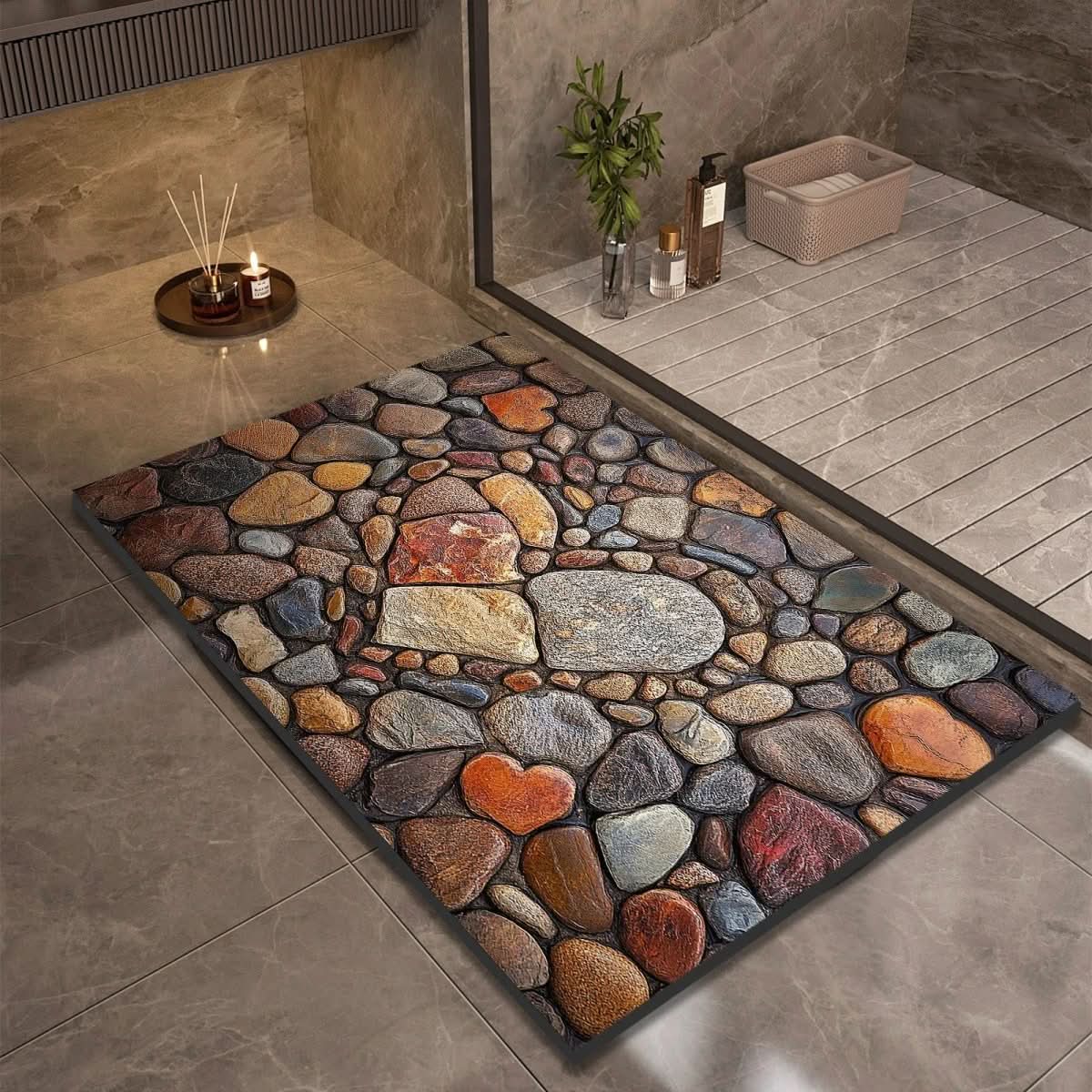 AquaSafe Badmat - Antislip Diatomeeënaarde, Sneldrogend Design 11