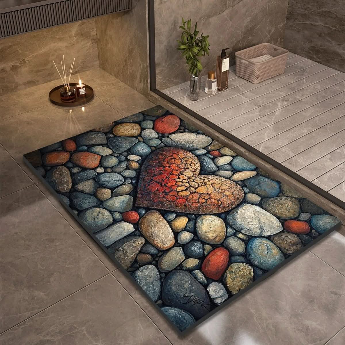 AquaSafe Badmat - Antislip Diatomeeënaarde, Sneldrogend Design 12