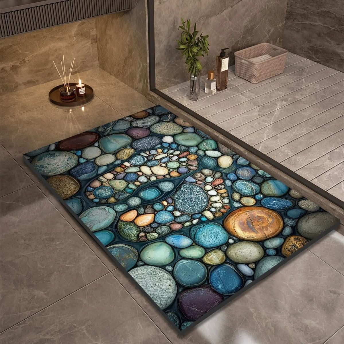 AquaSafe Badmat - Antislip Diatomeeënaarde, Sneldrogend Design 13