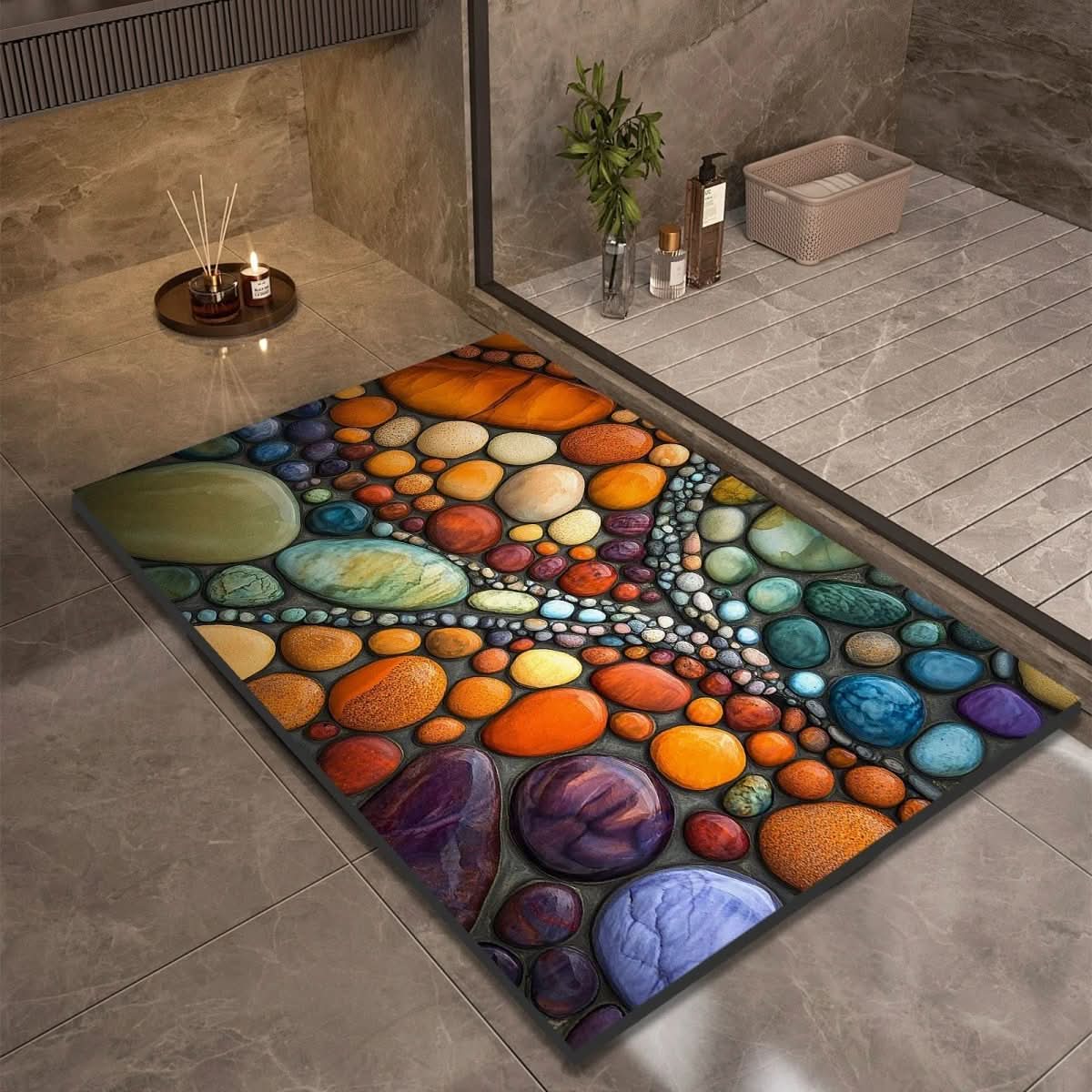 AquaSafe Badmat - Antislip Diatomeeënaarde, Sneldrogend Design 14