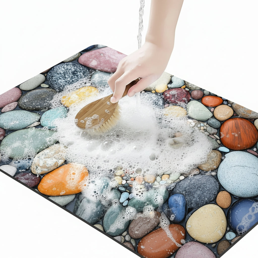 AquaSafe Badmat - Antislip Diatomeeënaarde, Sneldrogend Design 4