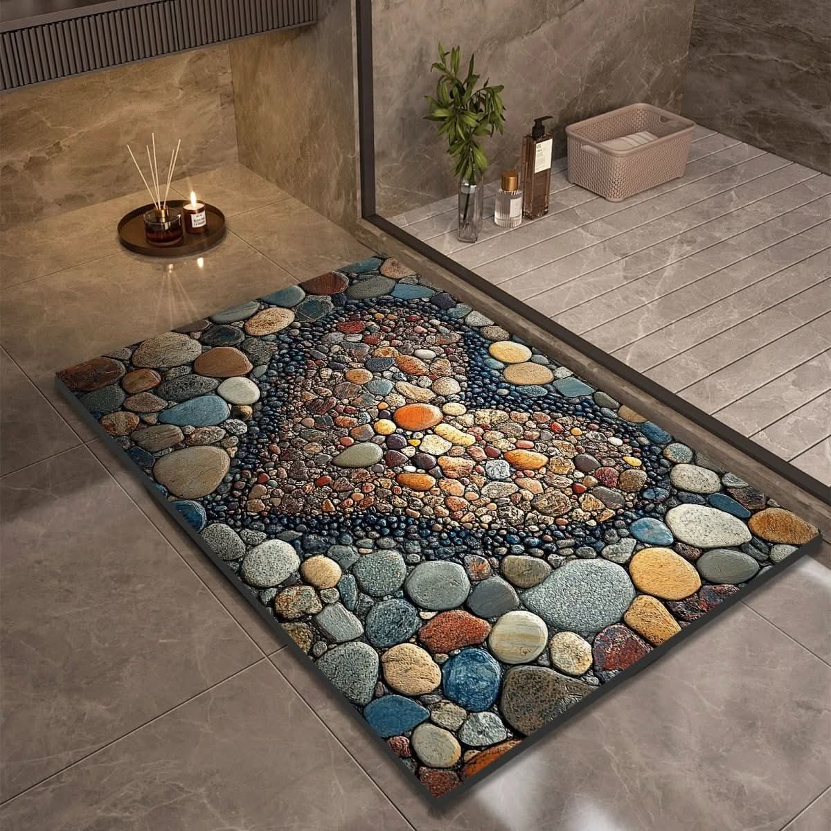 AquaSafe Badmat - Antislip Diatomeeënaarde, Sneldrogend Design 5