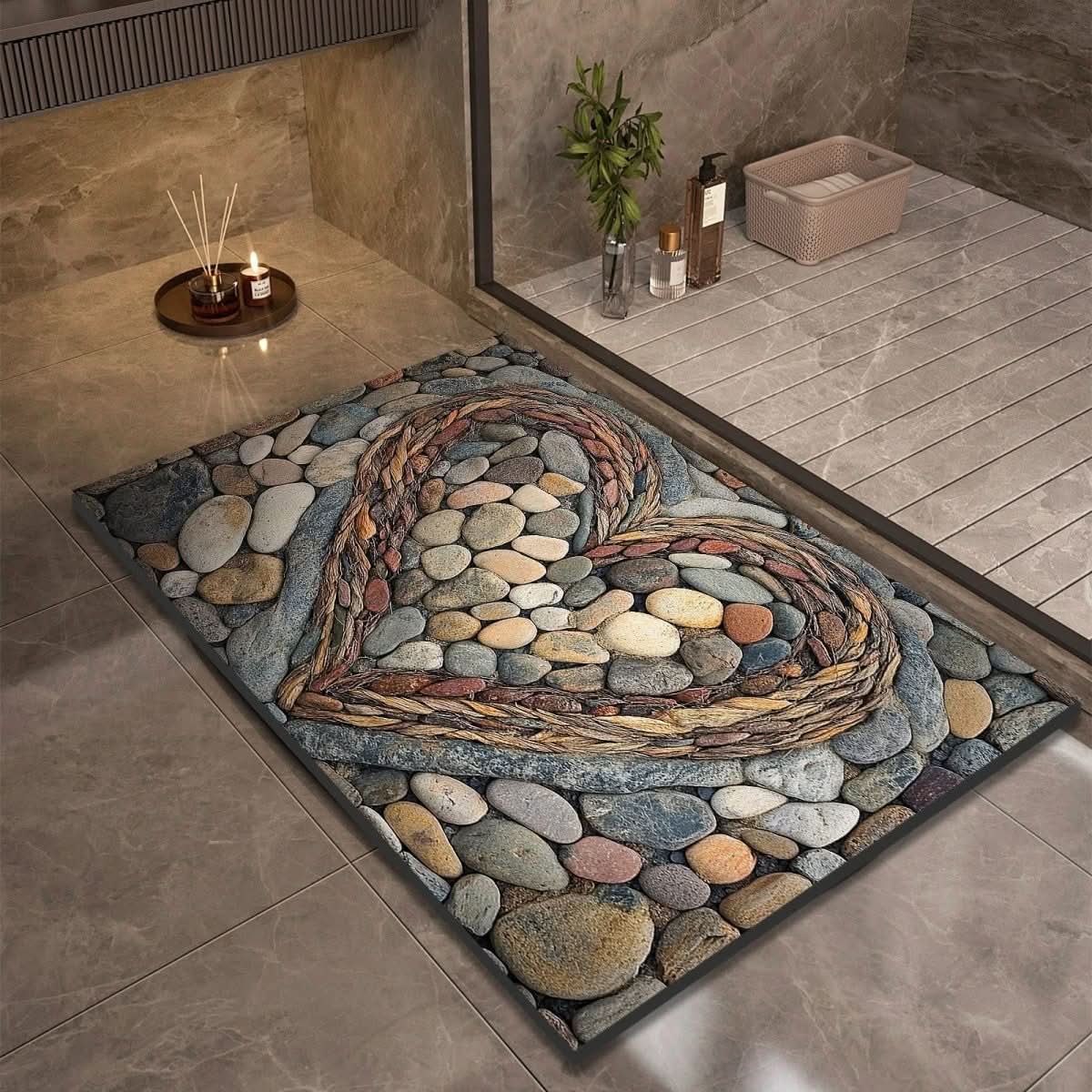 AquaSafe Badmat - Antislip Diatomeeënaarde, Sneldrogend Design 9