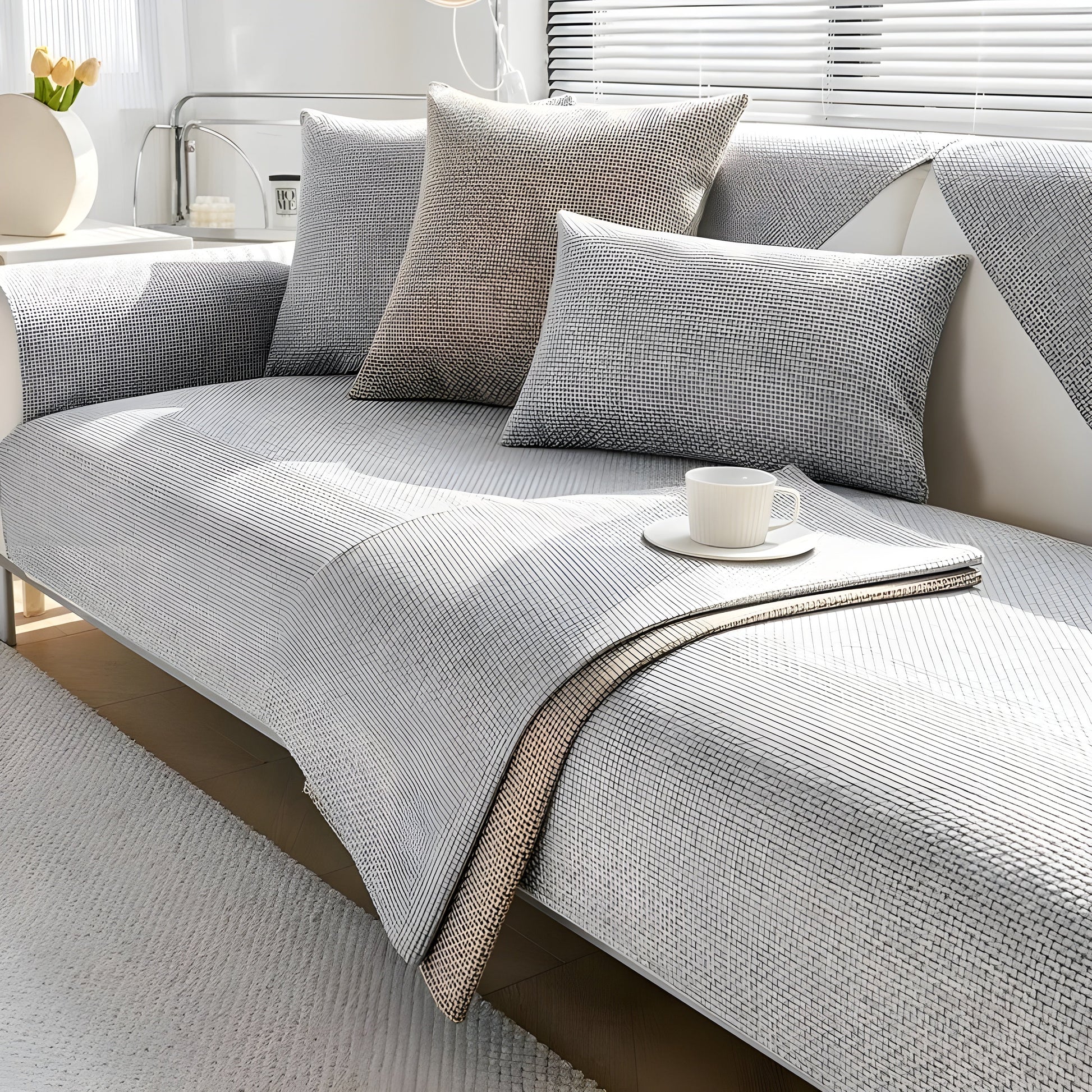 Arden Bankhoes - Antislip Polyester, Scandinavisch Design 9
