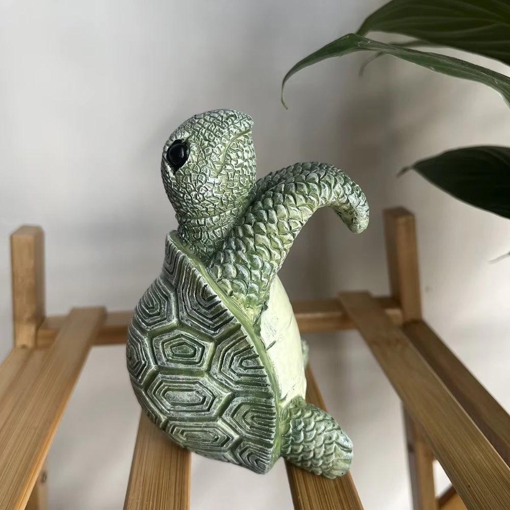 Arden Tuinornament - Hars, Speels Schildpadontwerp 5