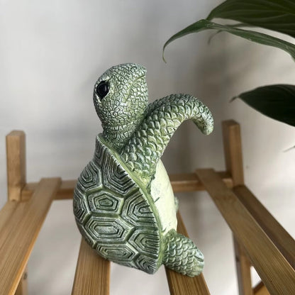 Arden Tuinornament - Hars, Speels Schildpadontwerp 5