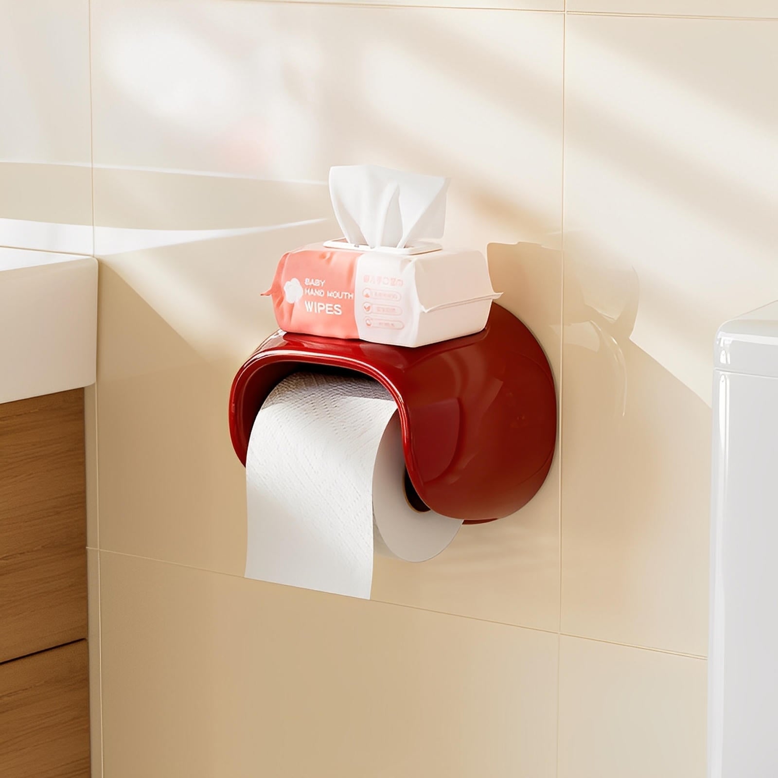 Ari Toiletrolhouder - Hoogglans PET, Zelfklevend Design 4
