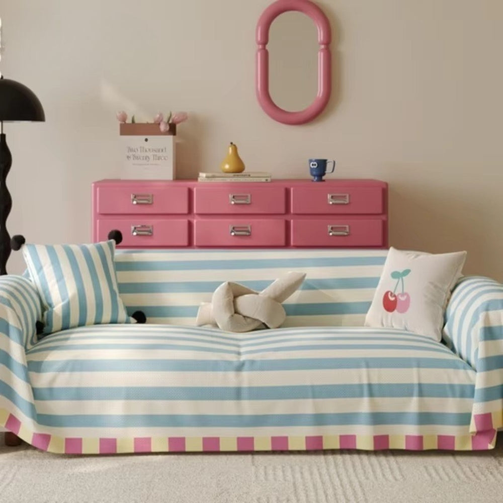 Astra Bankhoes - Microvezel, Pastel Gestreept voor IKEA Bank 1