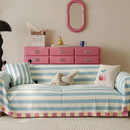 Astra Bankhoes - Microvezel, Pastel Gestreept voor IKEA Bank 1