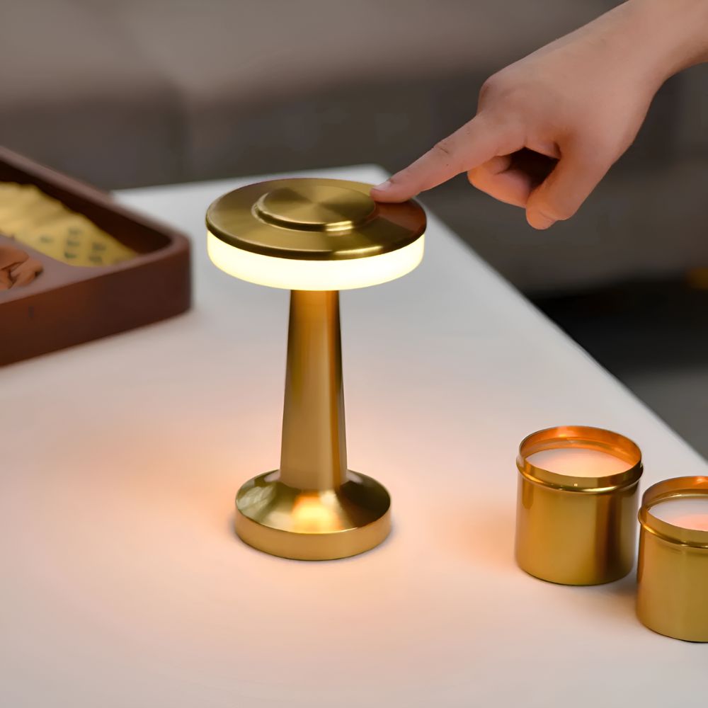 Aura Dome Tafellamp - Draadloos, Retro Design, Oplaadbaar 5