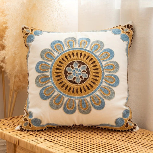 Aurae Kussenhoes - Geborduurd Microvezel, Vintage 45x45 cm 0
