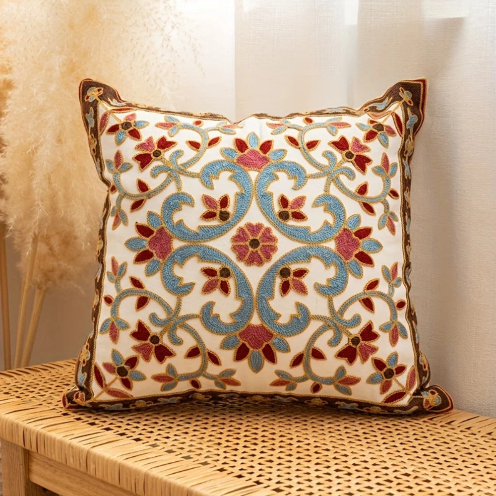 Aurae Kussenhoes - Geborduurd Microvezel, Vintage 45x45 cm 1