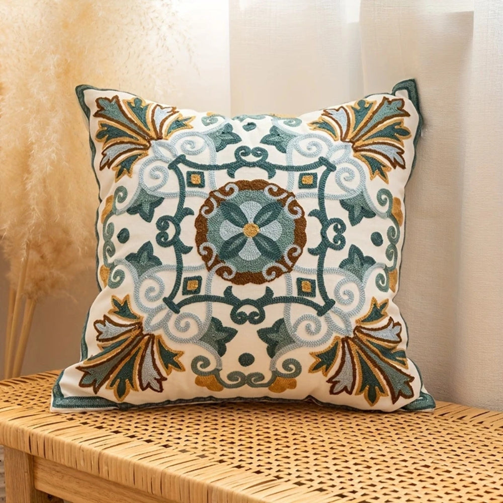 Aurae Kussenhoes - Geborduurd Microvezel, Vintage 45x45 cm 2