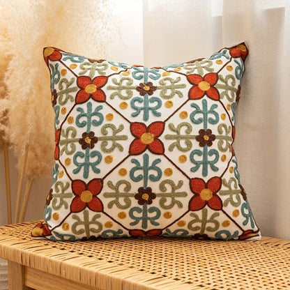 Aurae Kussenhoes - Geborduurd Microvezel, Vintage 45x45 cm 3