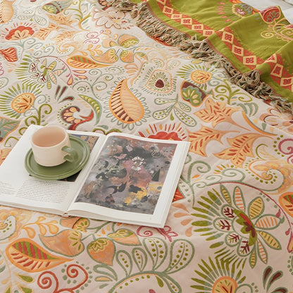 Aveline Deken - Katoen, Omkeerbaar Boho Floral 3