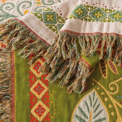 Aveline Deken - Katoen, Omkeerbaar Boho Floral 5
