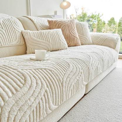 Avero Sofa Deken - Antislip, Gestructureerd Pluche 0