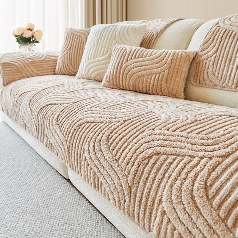 Avero Sofa Deken - Antislip, Gestructureerd Pluche 1