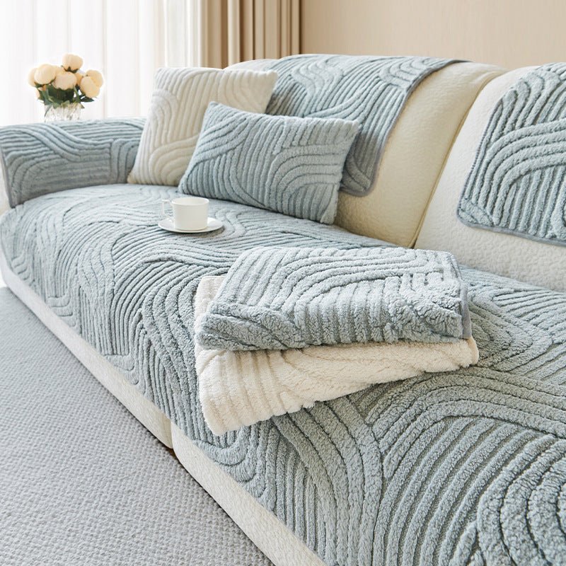 Avero Sofa Deken - Antislip, Gestructureerd Pluche 3