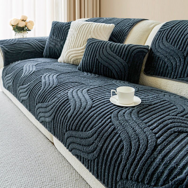 Avero Sofa Deken - Antislip, Gestructureerd Pluche 4