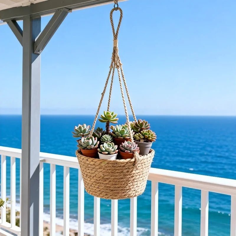 TwineBloom™ – Handgeknoopte Macramé Plantenhanger – Orchidee & Kamerplant Hanger