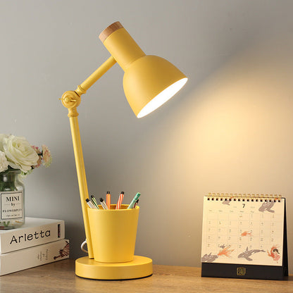 HoutNoor™ – Scandinavische Tafellamp van IJzer en Massief Hout – Moderne Sfeerverlichting