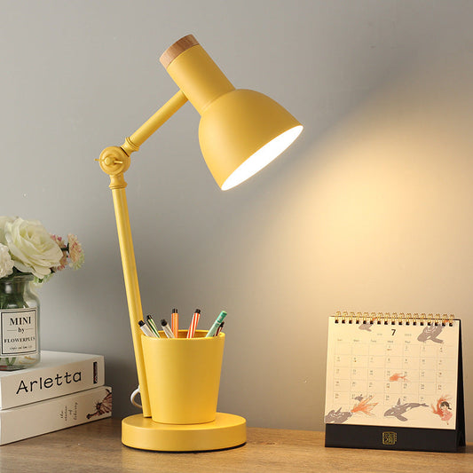 HoutNoor™ – Scandinavische Tafellamp van IJzer en Massief Hout – Moderne Sfeerverlichting